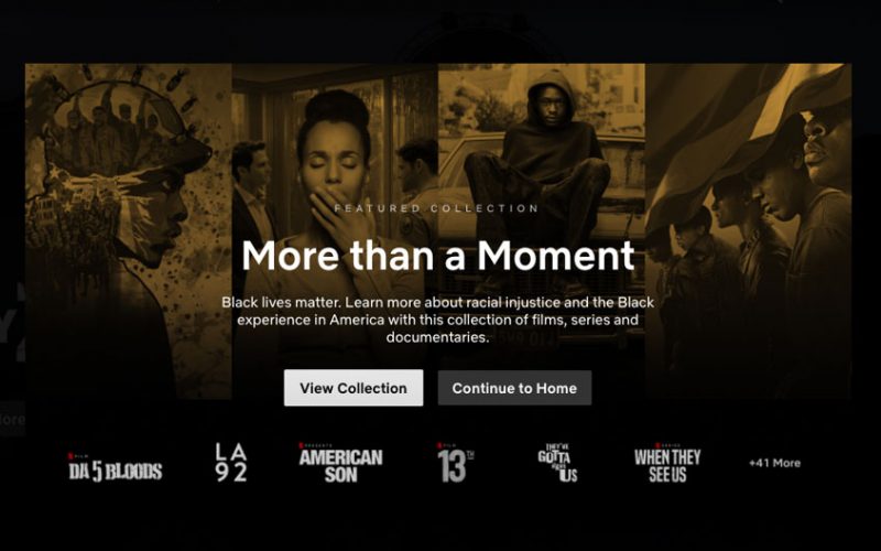Netflix aggiunge la nuova categoria dedicata al Black Lives Matter