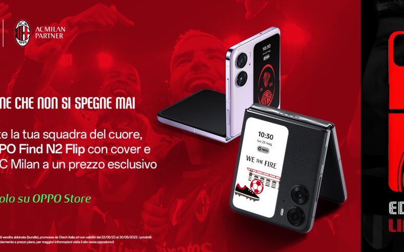 OPPO: Nuove capsule Collection AC Milan per FIND N2 Flip