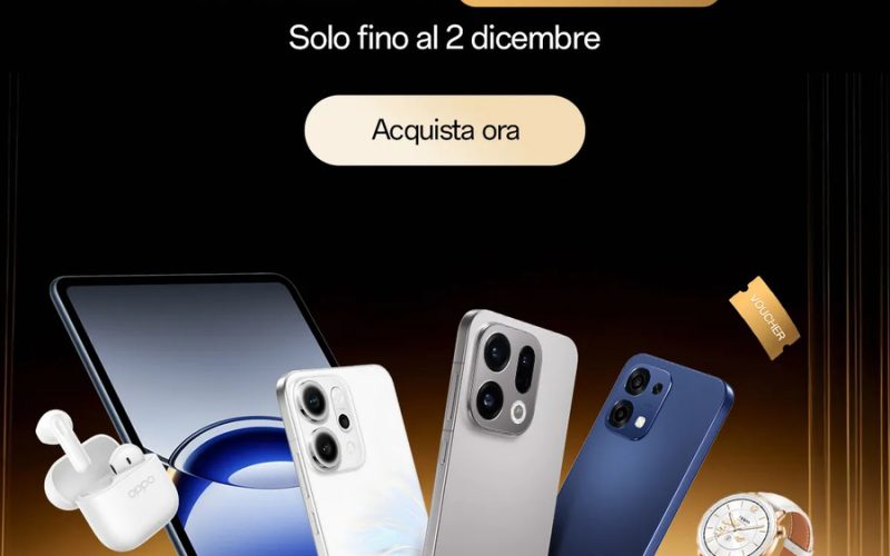 OPPO lancia offerte imperdibili per il Black Friday