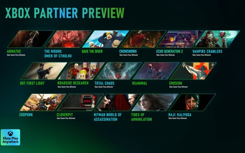 Xbox Partner Preview vediamo i giochi annunciati