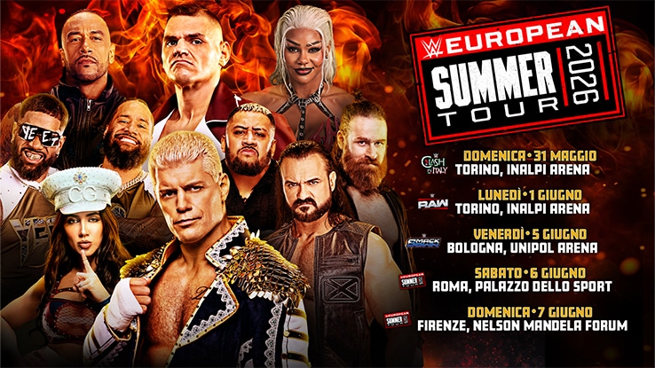 WWE: tutte le mappe e i prezzi ufficiali degli eventi italiani